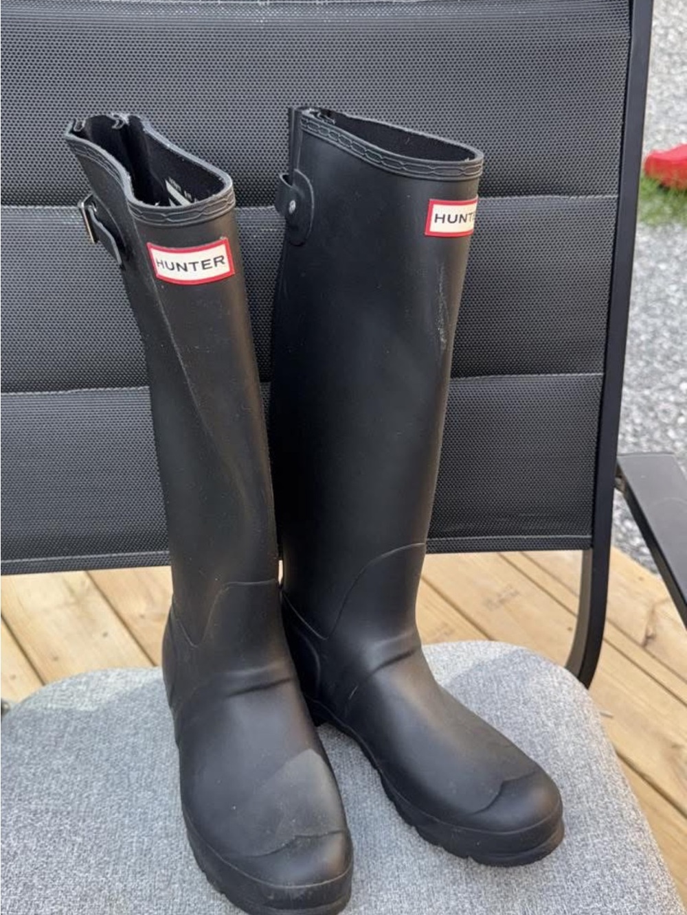 Hunter Matte Black Tall Waterproof Rain Boots